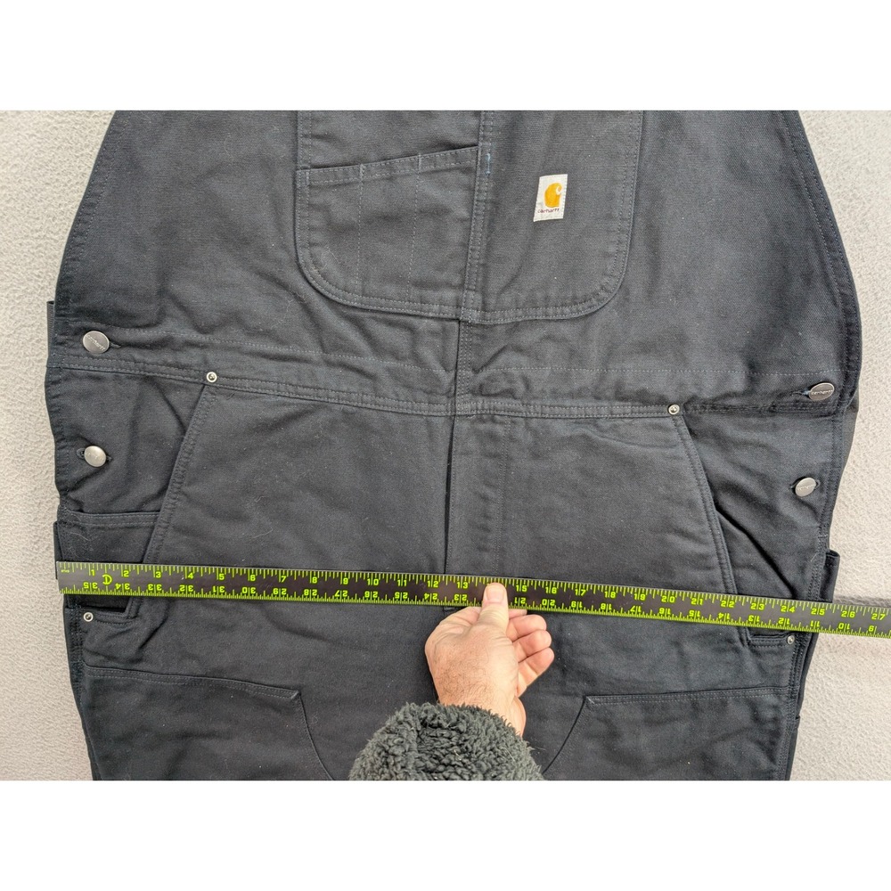 Carhartt Washed Duck Insulated Bib Overalls Women's XXL Tall Black OR4031-W NWT - Picture 10 of 16